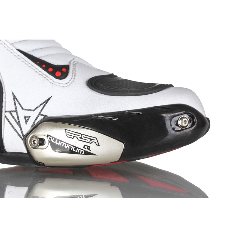 Bottes de moto RSA GP-01 noir et blanc