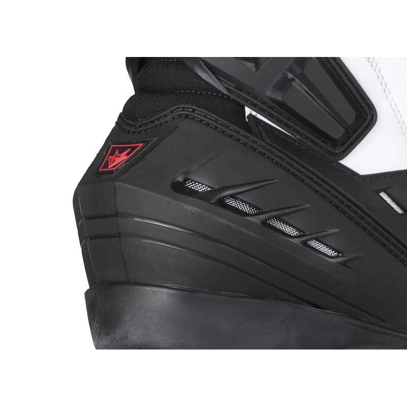 Bottes de moto RSA GP-01 noir et blanc