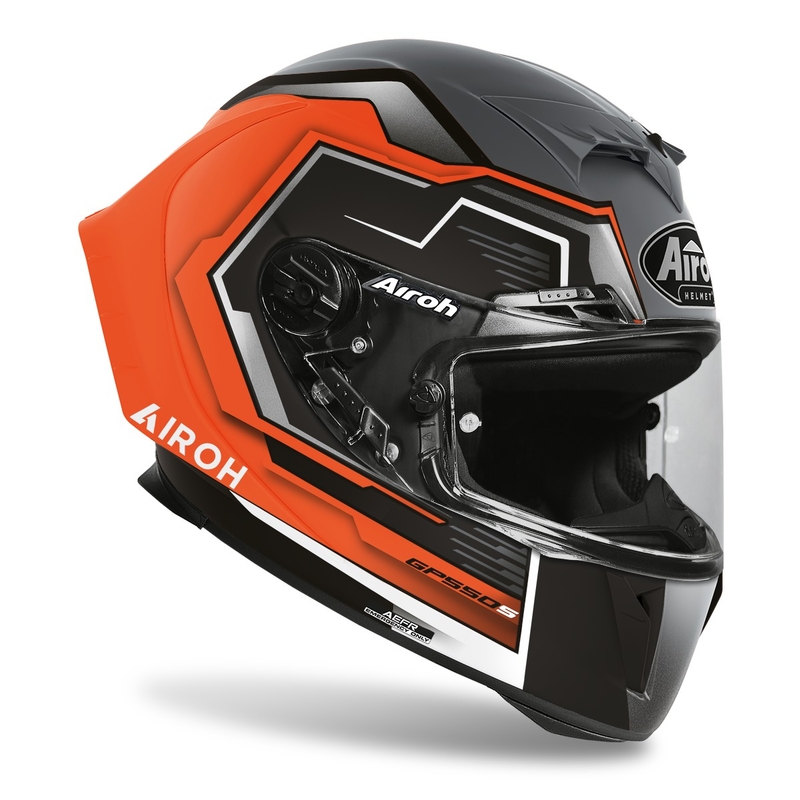 Integrální přilba na motorku Airoh GP550 S Rush 2022 fluo oranžová matná výprodej