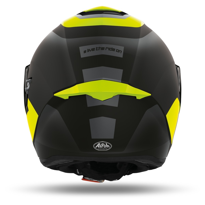 Casque moto intégral Airoh ST.501 Dock 2022 jaune fluo mat soldes