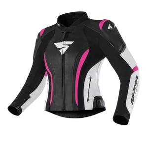Veste de moto Shima Miura 2.0 pour femme, noir, blanc et rose