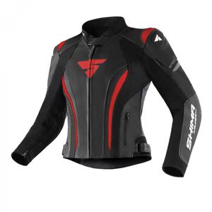 Veste de moto Shima Miura 2.0 noire et rouge pour femme