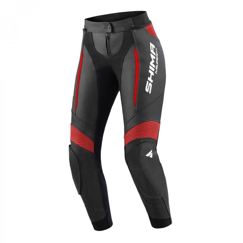 Pantalon de moto Shima Miura 2.0 noir/rouge pour femme