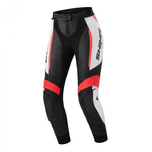 Pantalon de moto Shima Miura 2.0 Black-White-Fluo Red pour femme