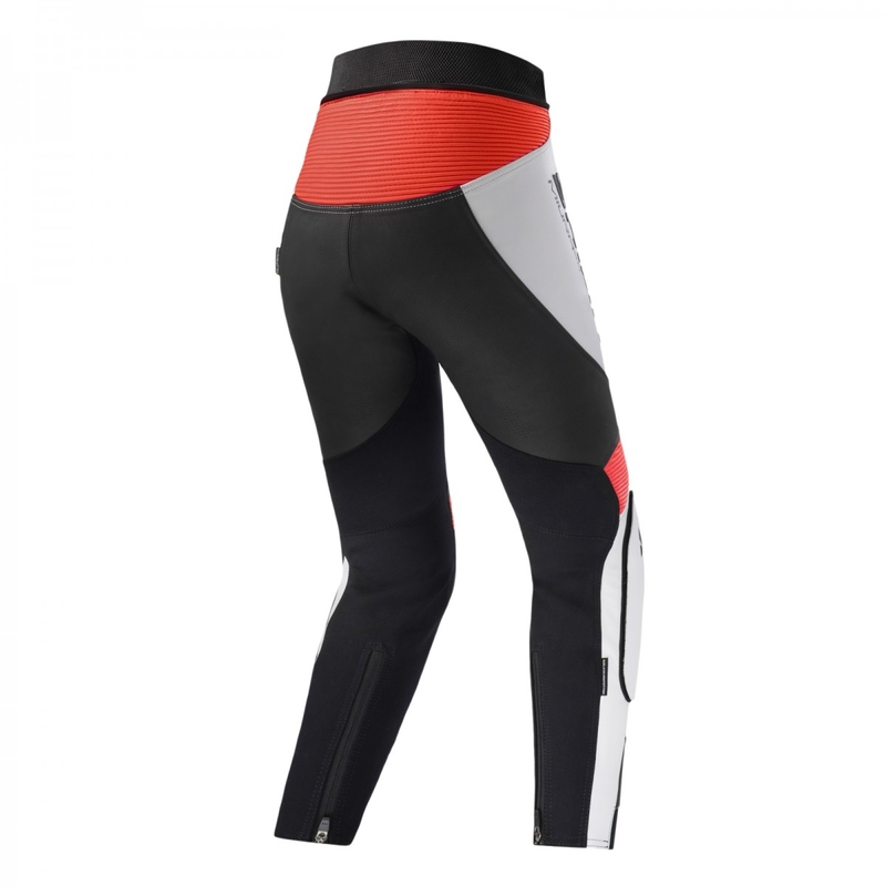 Pantalon de moto Shima Miura 2.0 Black-White-Fluo Red pour femme