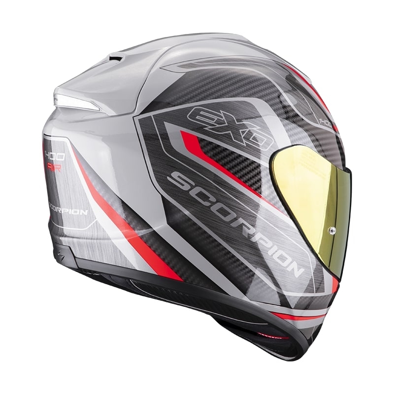 Casque moto intégral Scorpion EXO-1400 Air Attune gris-noir-rouge soldes