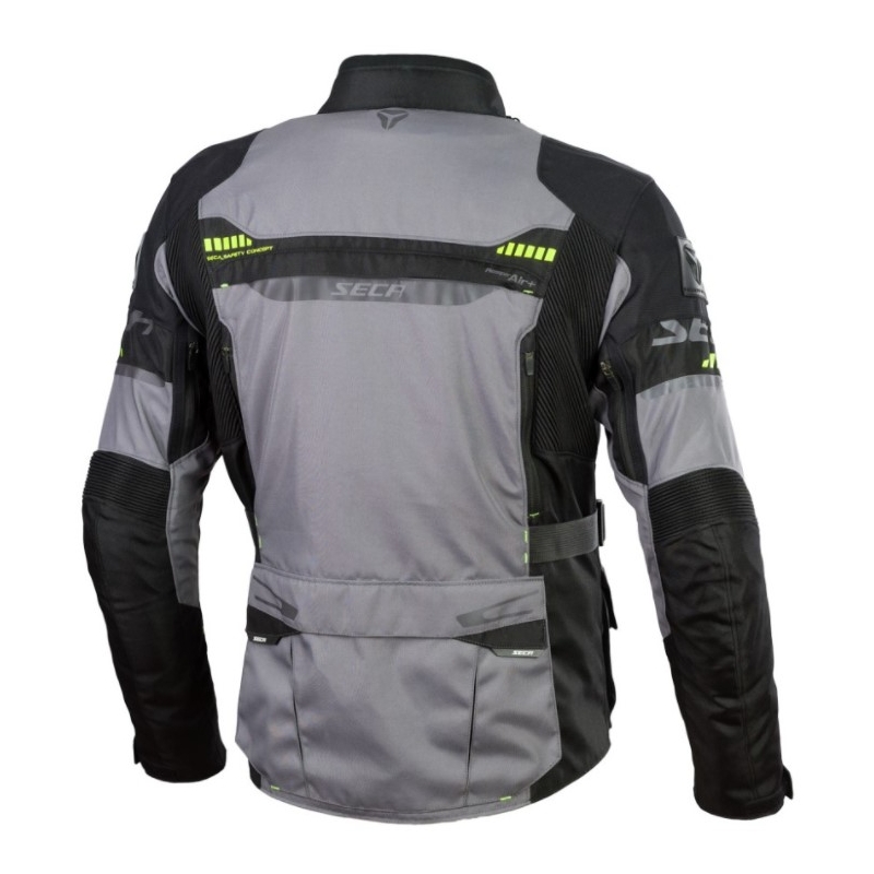 Veste de moto SECA Arrakis II gris-noir soldes