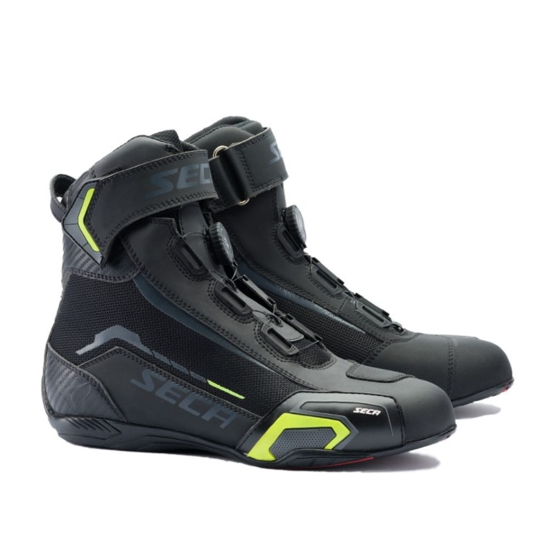 Boty na motorku SECA  Apex Evo černo-fluo žluté výprodej