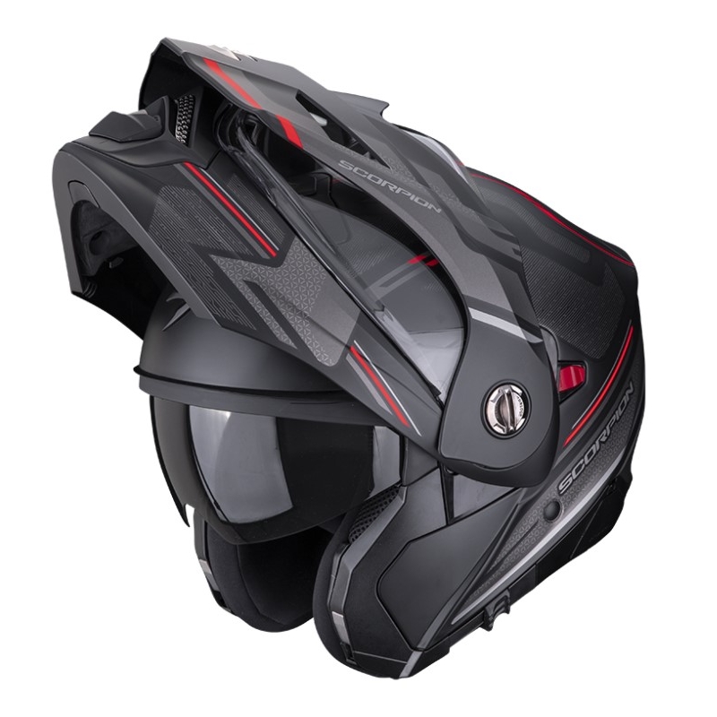 Casque moto SCORPION ADX-2 CARRERA mat noir-rouge