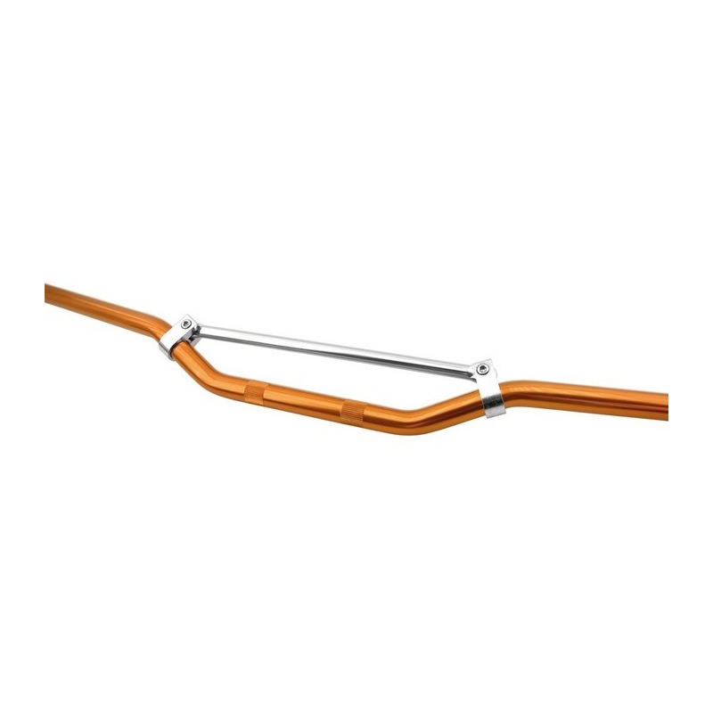 Guidon moto cross/enduro avec trapèze orange