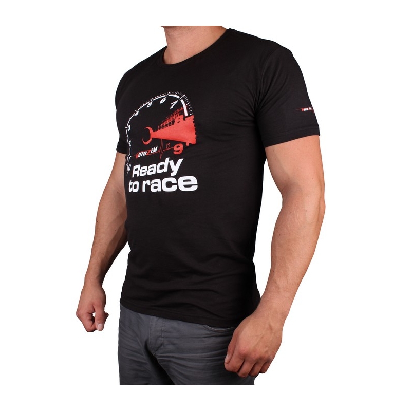 T-shirt s motivem MotoZem Ready to race noir soldes