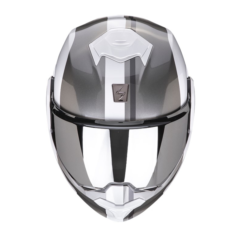 Casque moto modulable Scorpion EXO-TECH FORZA pearl white-silver