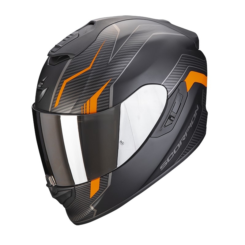 Integrální přilba na motorku Scorpion EXO-1400 Air Fortuna černo-oranžová matná