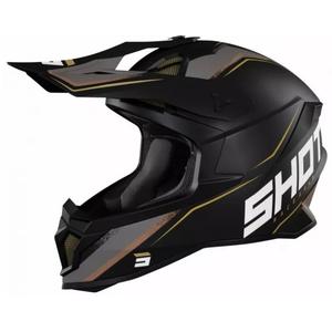Casque de motocross Shot Lite Prism noir-or soldes