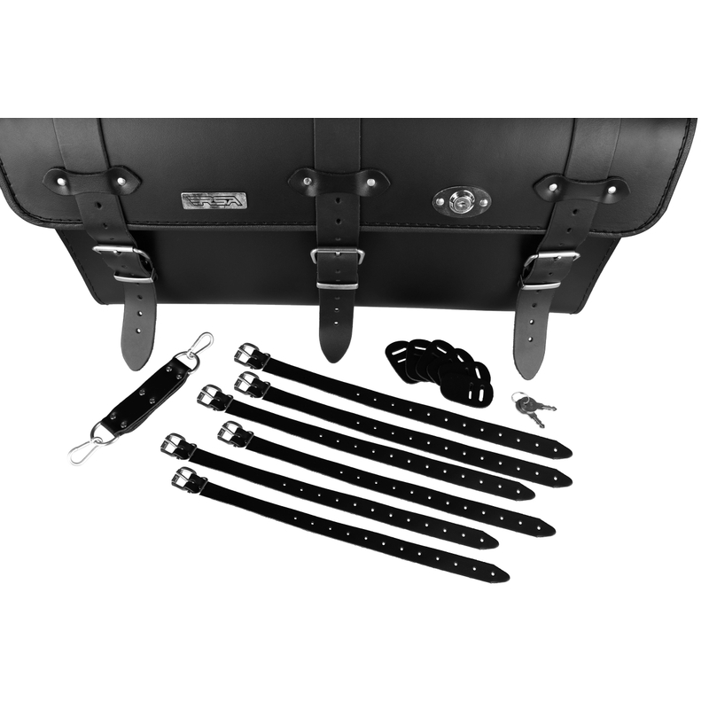 Chopper RSA-18A mallette moto en cuir avec serrure