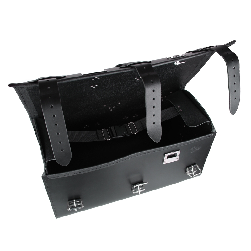 Chopper RSA-18A mallette moto en cuir avec serrure