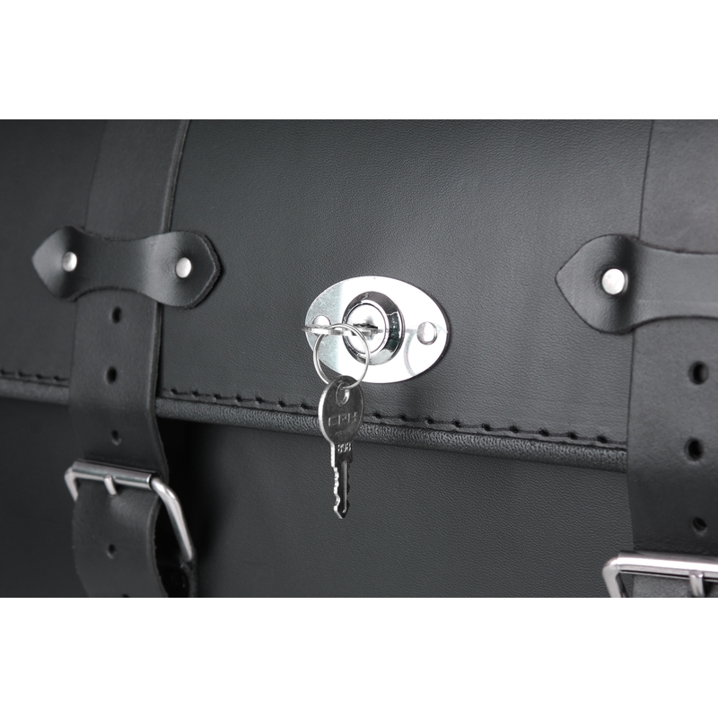 Chopper RSA-18A mallette moto en cuir avec serrure