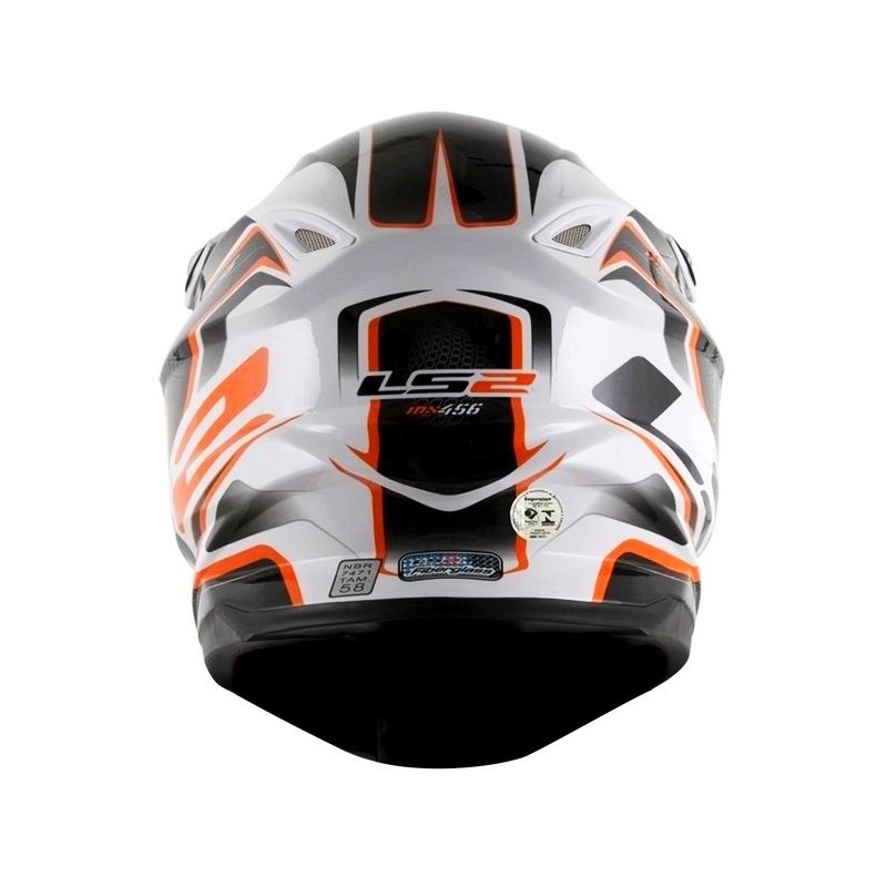 Motokrosová přilba LS2 MX456 Compass bílo-oranžová