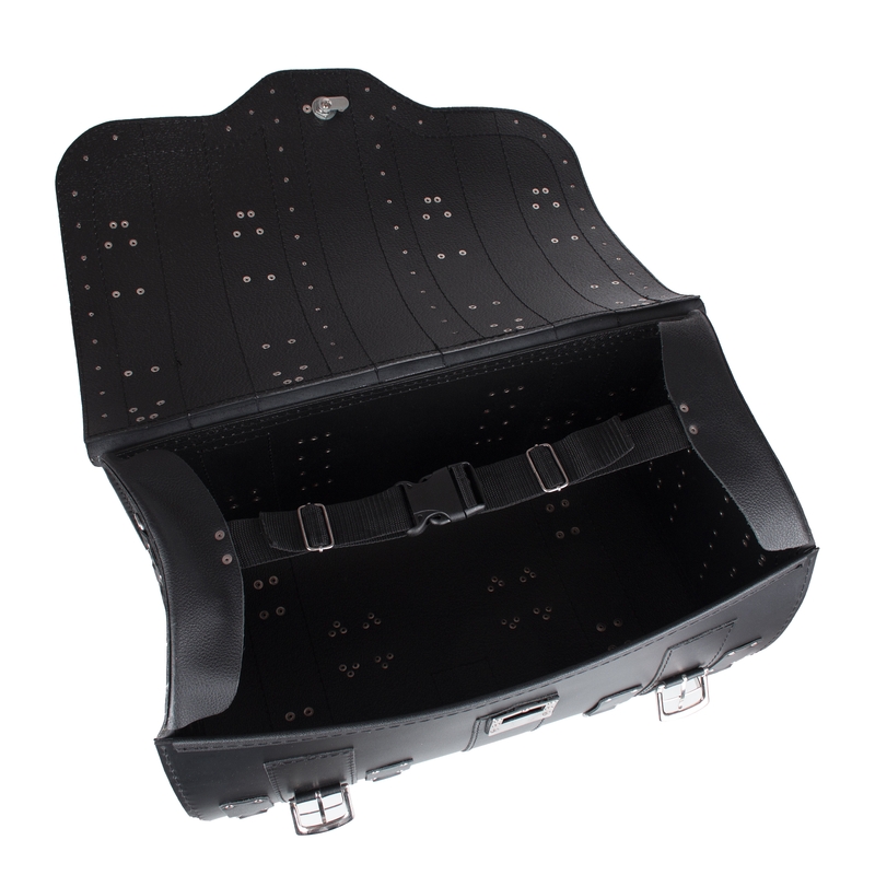 Chopper RSA-15B mallette moto en cuir avec serrure
