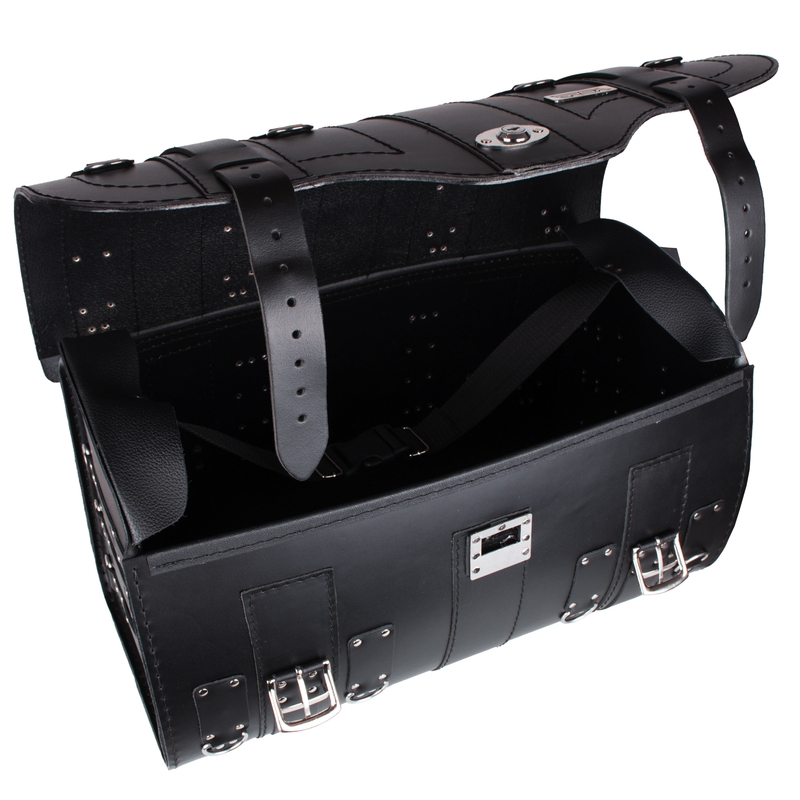 Chopper RSA-15A mallette moto en cuir avec serrure