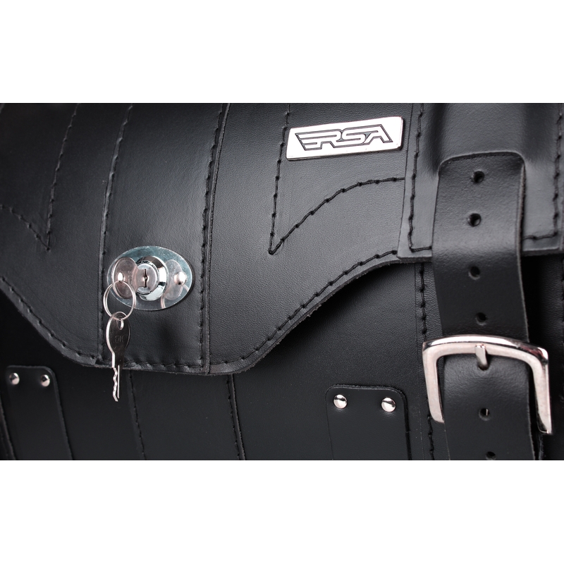 Chopper RSA-15A mallette moto en cuir avec serrure