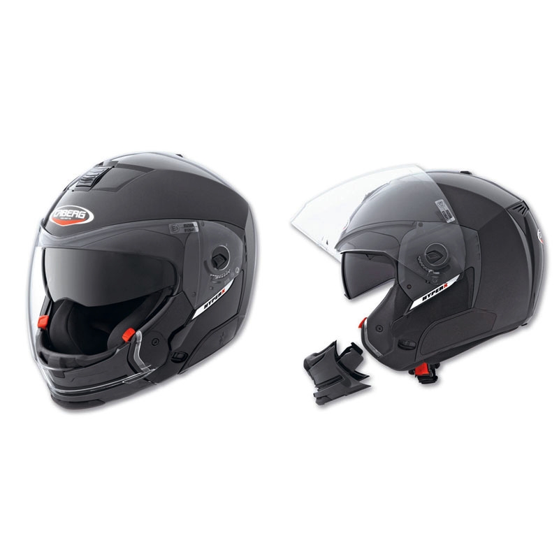 Moto přilba CABERG HYPER X s odnímatelnou bradou černá matná výprodej