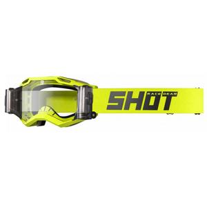 Lunettes de moto-cross Shot Iris 2.0 Solid Roll-Off jaune fluo