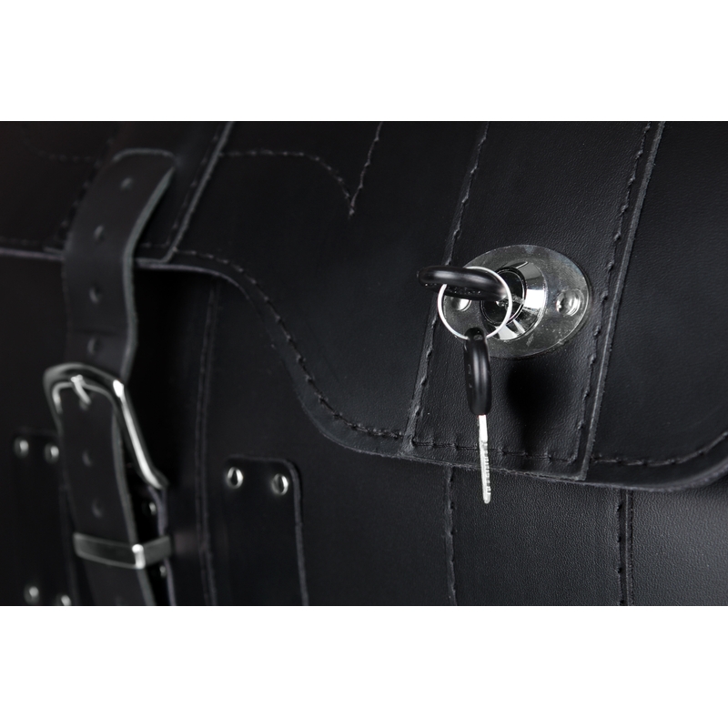 Chopper RSA-16A mallette moto en cuir avec serrure