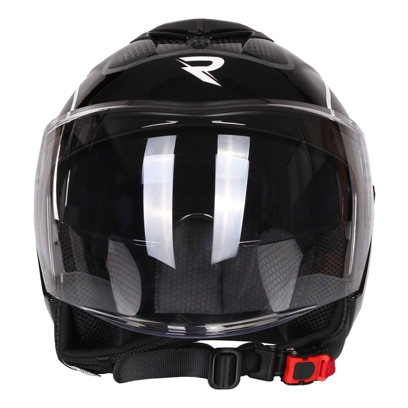 Casque moto ouvert Street Racer Pilot noir et blanc
