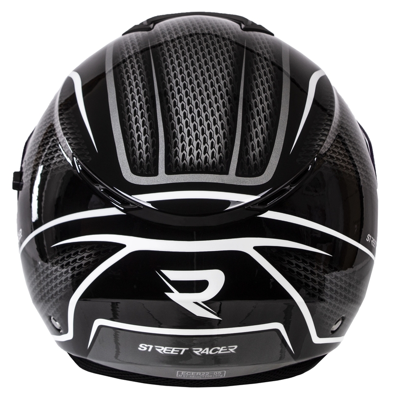 Casque moto ouvert Street Racer Pilot noir et blanc