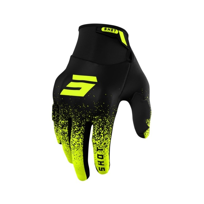 Motokrosové rukavice Shot Drift Edge černo-fluo žluté výprodej