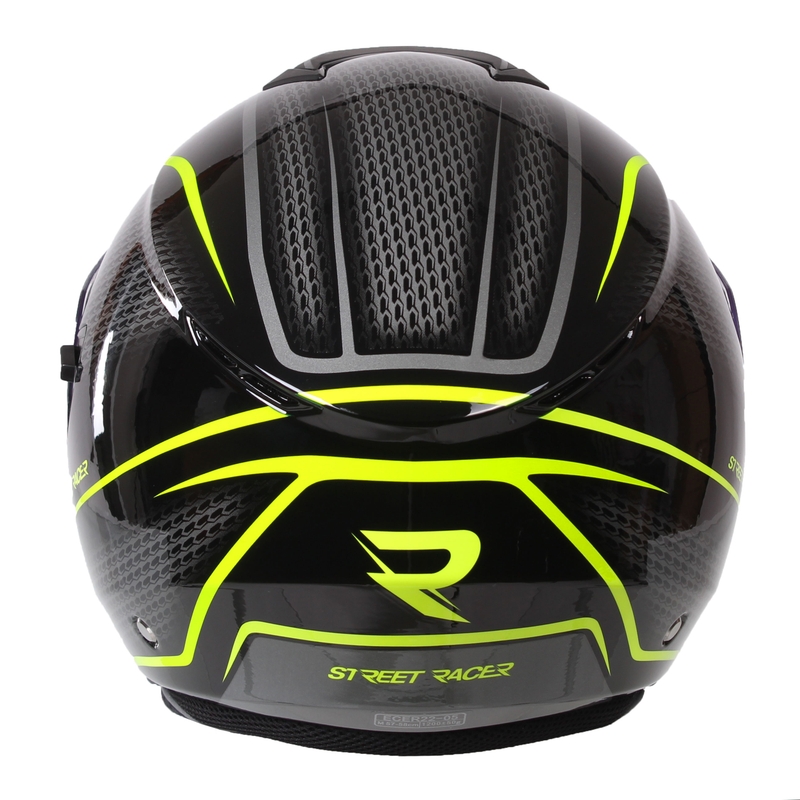 Casque moto ouvert Street Racer Pilot noir et jaune