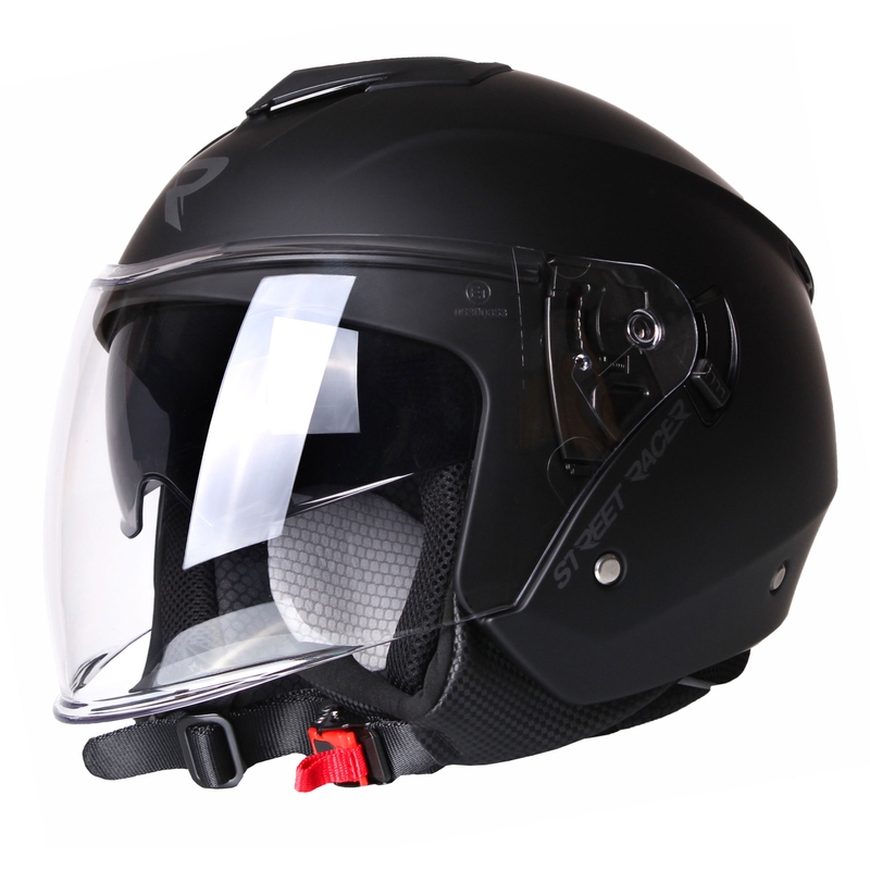 Casque moto Open Street Racer Pilot Black Matte