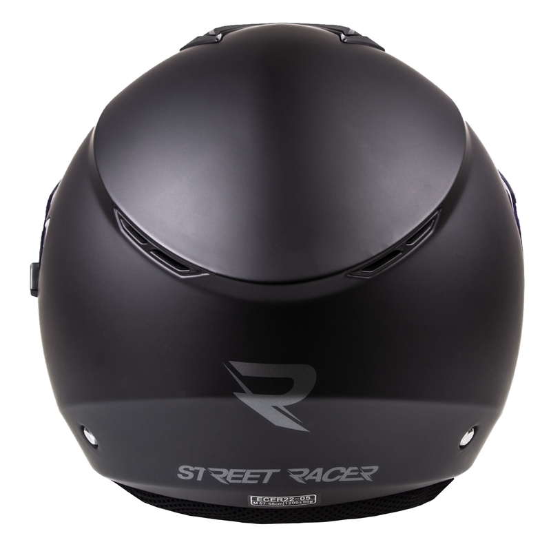 Casque moto Open Street Racer Pilot Black Matte
