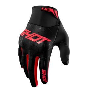 Gants motocross Shot Drift Spider noir-rouge soldes