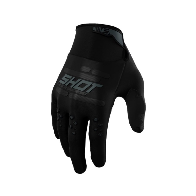 Gants de motocross Shot Vision noir soldes