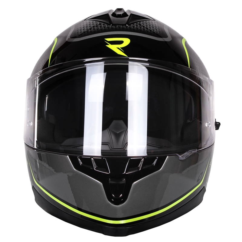 Casque moto intégral Street Racer Magna noir et jaune