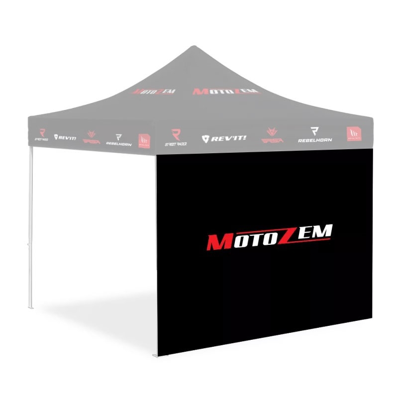 Panneaux latéraux noirs pour la tente de course MotoZem Brand