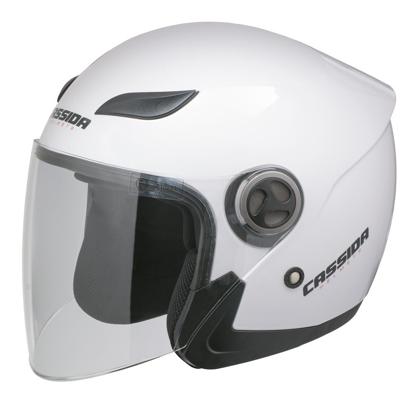 Casque de moto ouvert Cassida Reflex blanc soldes