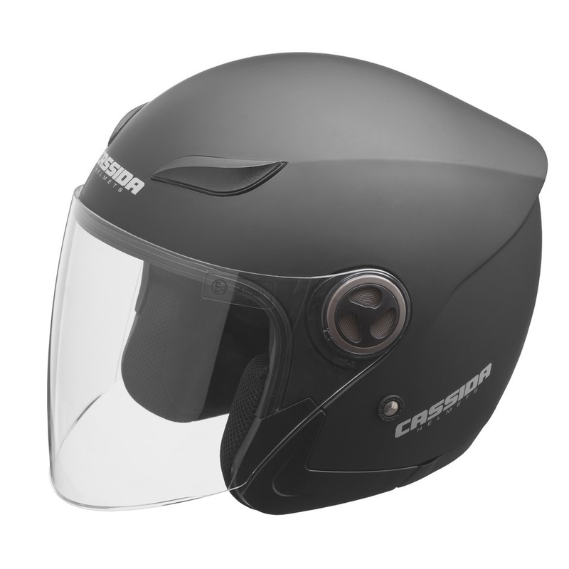 Cassida Casque moto ouvert Reflex noir mat
