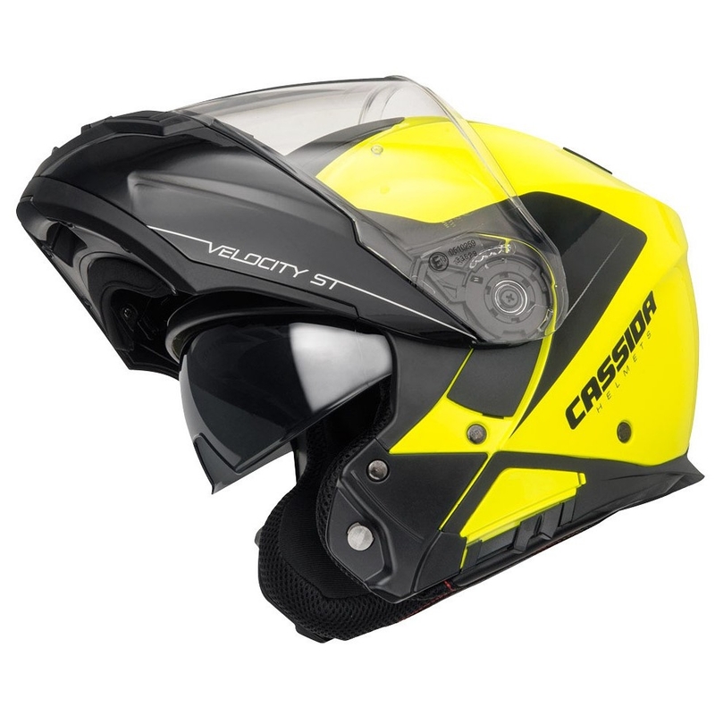 Casque Cassida Velocity ST 2.1 noir-jaune fluo à bascule