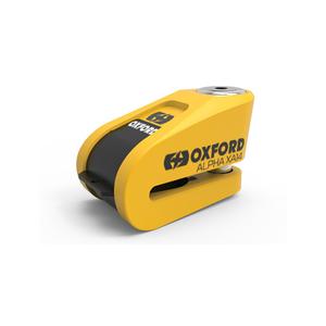 Serrure de frein à disque Oxford Alpha Alarm XA14 jaune-noir