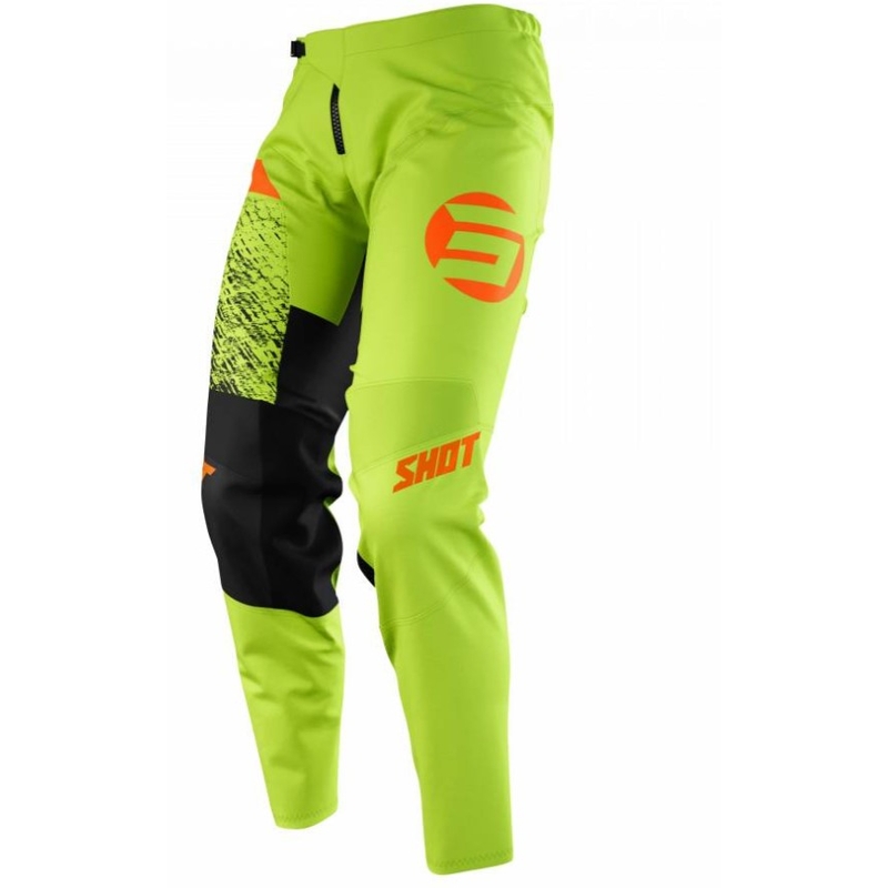Pantalon motocross enfant Shot Devo Roll orange-vert soldes