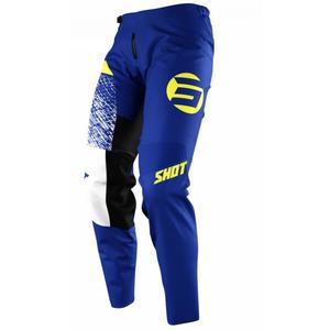 Pantalon motocross enfant Shot Devo Roll jaune fluo-bleu soldes