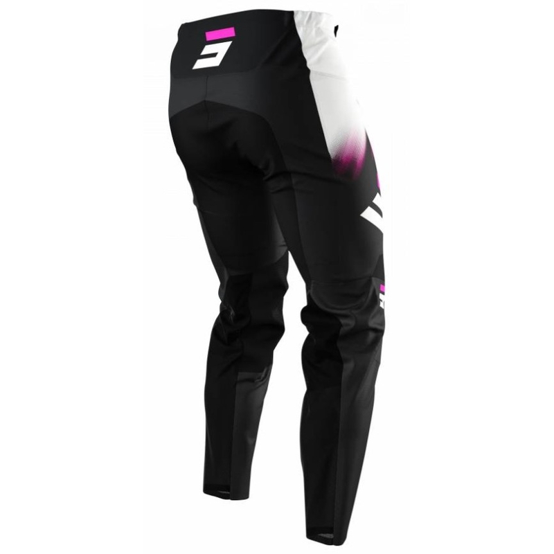 Pantalon motocross enfant Shot Devo Versus noir-blanc-rose soldes