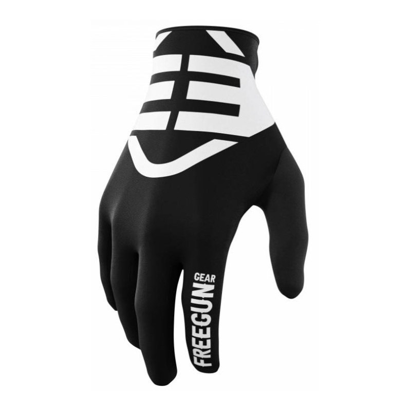 Gants de motocross Shot Devo Skin blanc-noir
