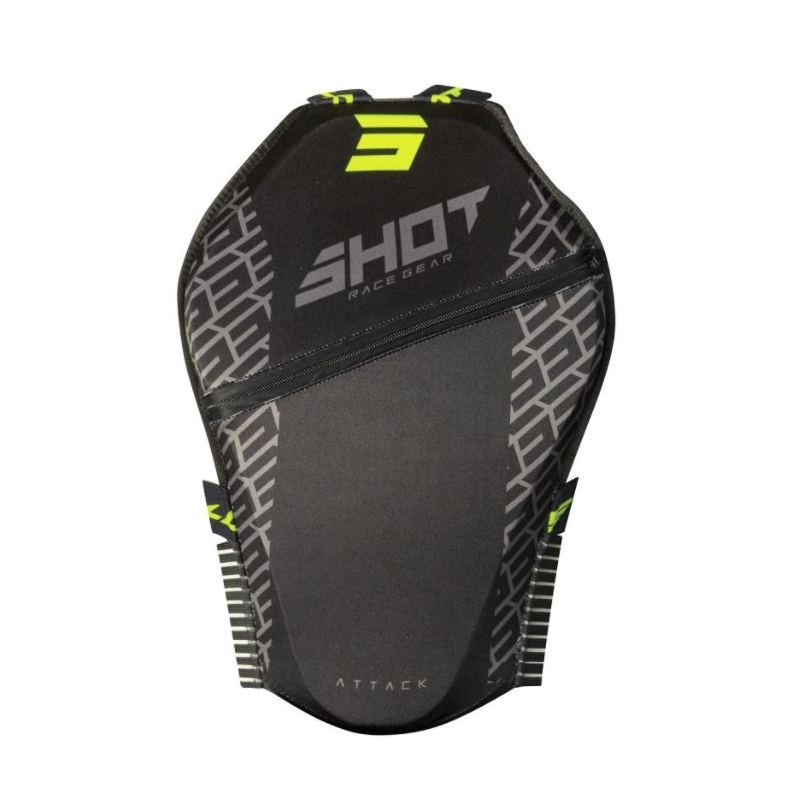 Protection dorsale Shot Attack noir-jaune fluo