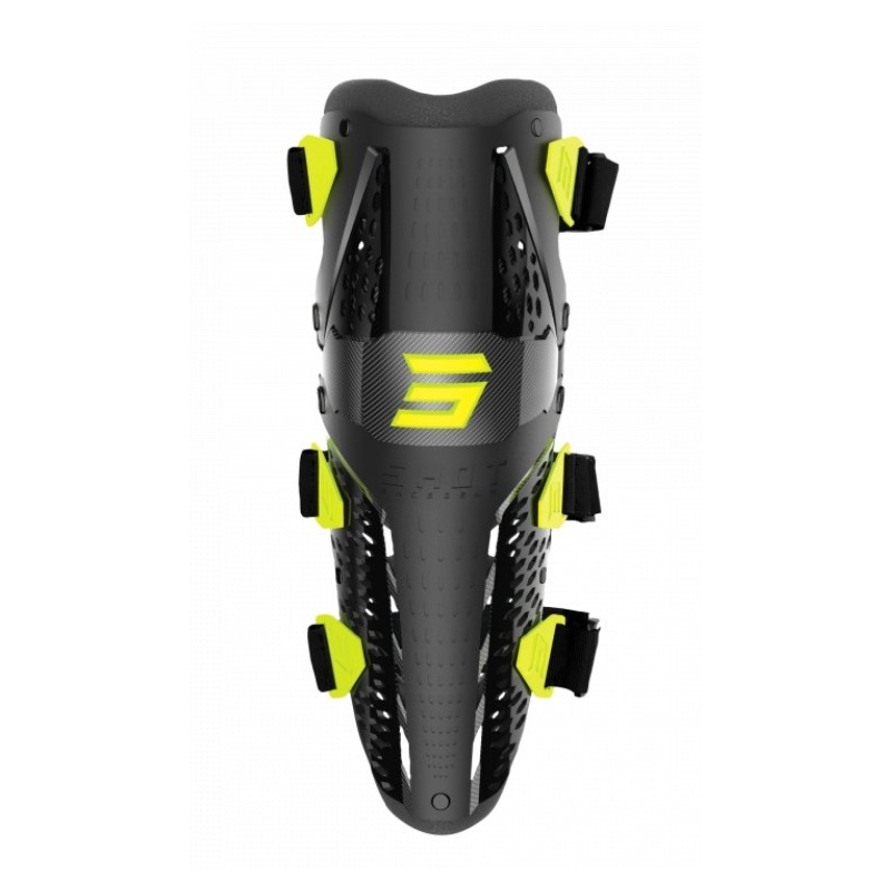 Genouillères Shot Airflow noir-jaune fluo
