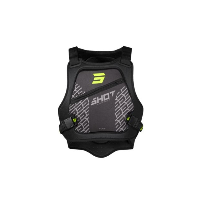 Gilet de protection pour enfants Shot Armor noir-jaune fluo soldes