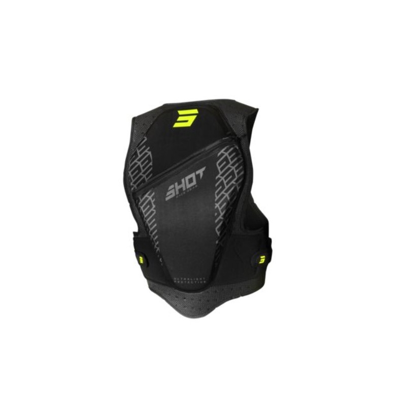 Gilet de protection pour enfants Shot Armor noir-jaune fluo soldes